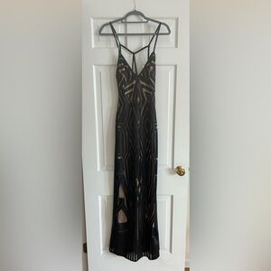 ABS by Allen Schwartz lace overlay gown